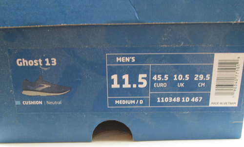 Brooks Ghost 13 Men's Size 11.5D Athletic Running Shoes, ships next business day - Picture 13 of 14