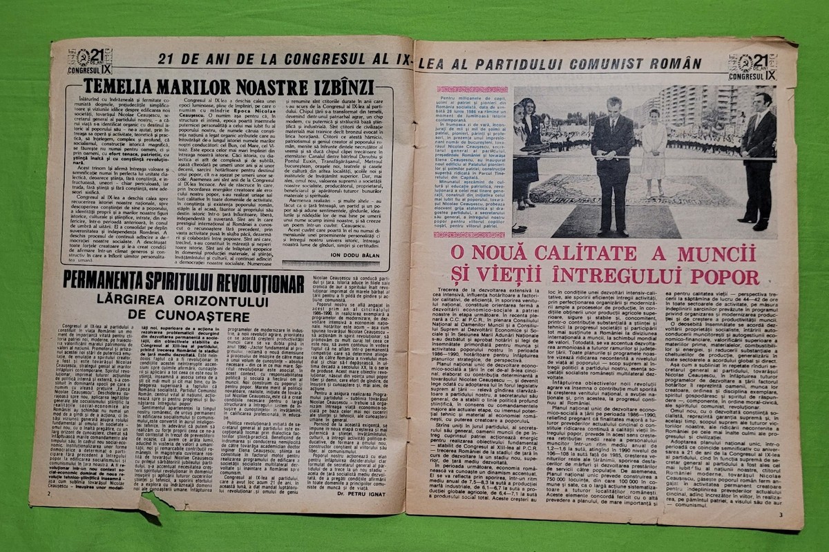 President Nicolae Ceausescu propaganda magazine for the homeland