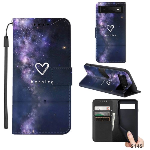 For Google Pixel 9 8A 7 Pro 7A 6 Flip Leather Personalised Name Phone Case Cover - Picture 41 of 48