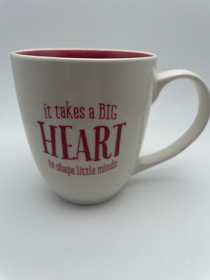 Christian Art Gifts Mug Teacher Big Hearts Shape Little Mind 1 Cor 16:14 Cup B73