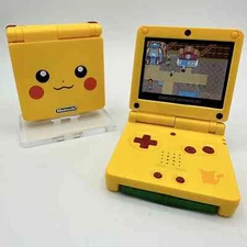 Gameboy Advance SP AGS-001 or IPS Pikachu Pokemon *Glass Lens & New Battery*