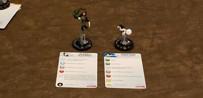 Heroclix Justice League #053 Big Barda & Mr Miracle 059 Wonder Woman + cards NEW