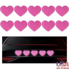 10PCS Reflective Vinyl Car Decals Waterproof Bumper Stickers Heart Star New