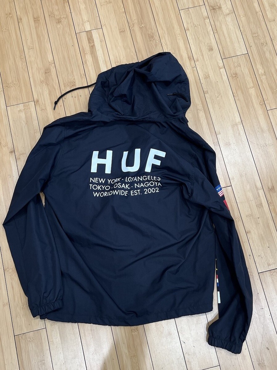 Huf Regional Flag Tour Zip Rain Jacket Medium | eBay