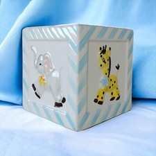 Vintage Blue White Ceramic Planter Napcoware 3095 Japan Nursery Baby Room Decor