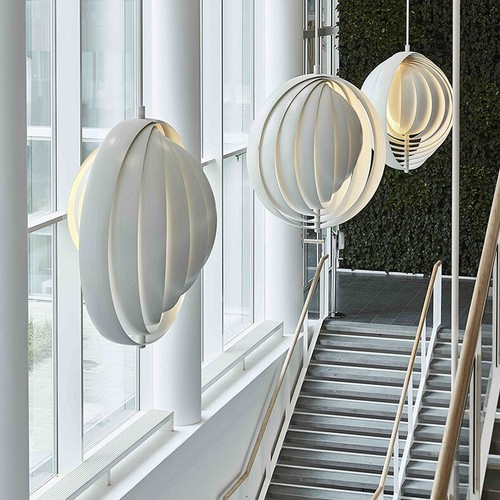 Lampadario da soffitto a sospensione Attacco E27 Moderno Elegante Luna Moon - Foto 11 di 12