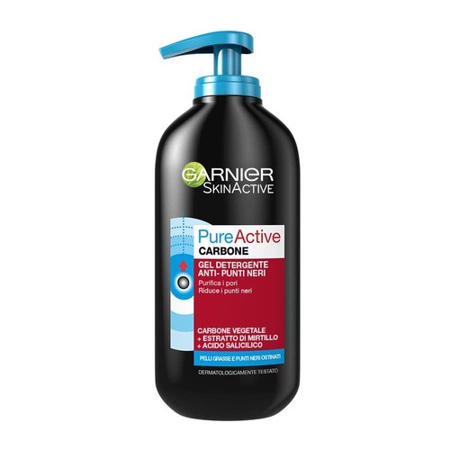 Gel Detergente Viso Anti Punti Neri Pelle Grassa Carbone Vegetale Purificante 6p - Foto 3 di 5