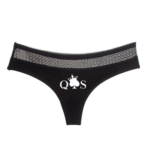 QOS Women's Cotton Thong Breathable & Sexy Underwear QOS Hotwife Cuckold Swinger - Picture 11 of 13
