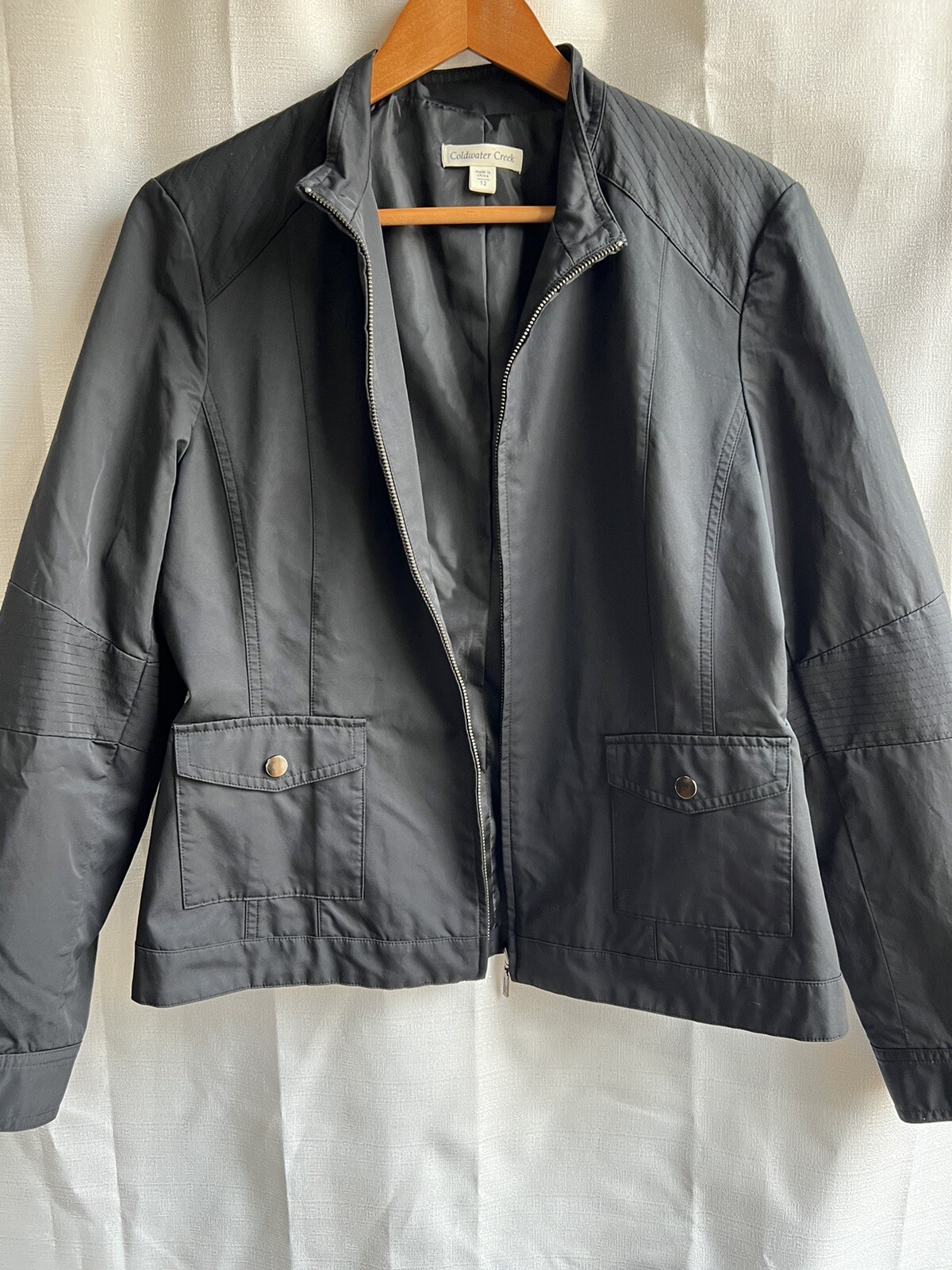 Coldwater Creek Basic Black Full Zip Fully Lined … - image 1