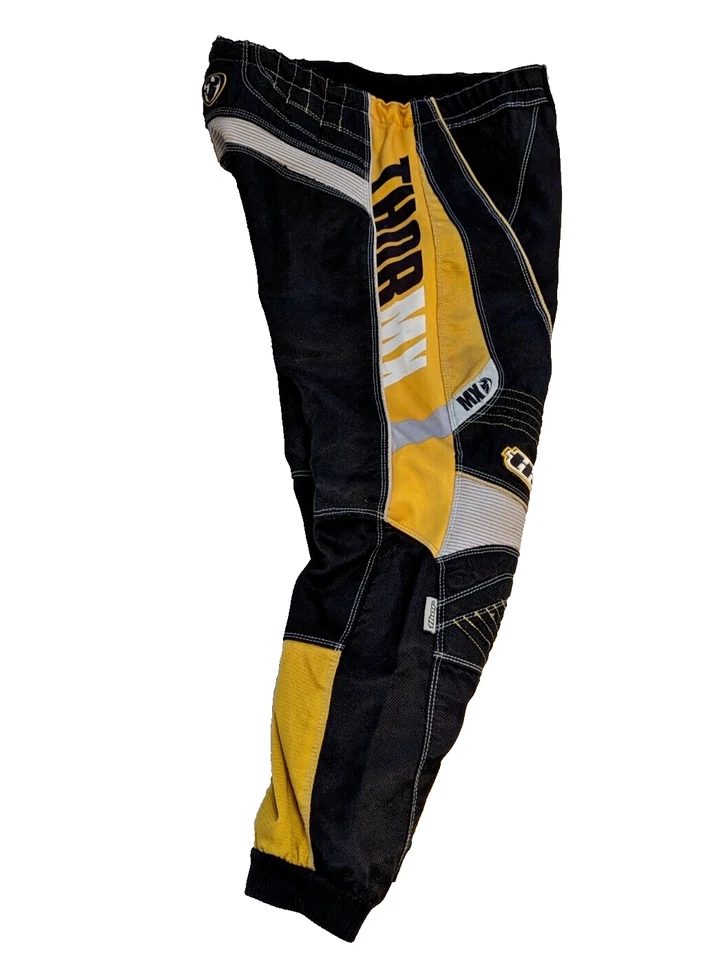 THOR MX Phase Motocross Pants Youth 26 Black Gold Dirt Bike Offroad Racing - Image 3 of 4