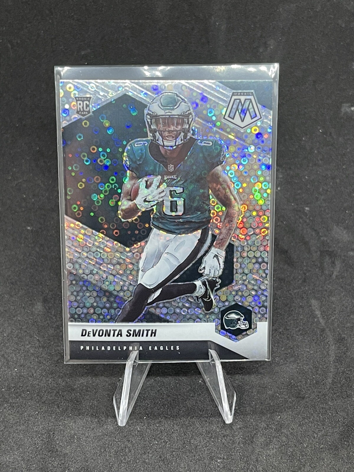 DEVONTA SMITH 2021 Panini Mosaic RC Silver Disco Prizm VARIATION 305-V Eagles