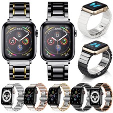 Ceramic Link Band Bracelet for Apple Watch 11 10 9 8 7 6 Ultra 3 2 44/45/46/49mm
