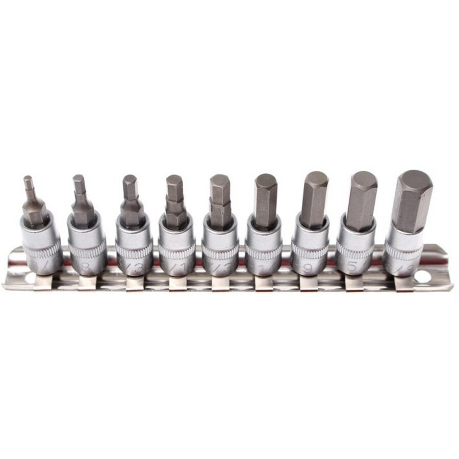 set 9 pz,chiavi a buss.esag.maschio pollici,att.1/4 - codice bgs2749 BGS officin