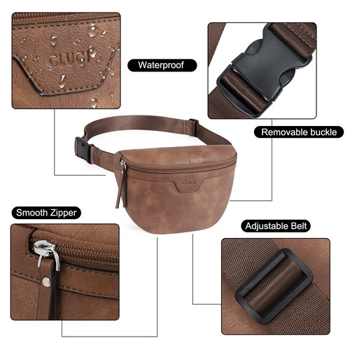 CLUCI Fanny Pack for Women, Waterproof Cross body Belt Bag with Adjustable Strap - Picture 4 of 8