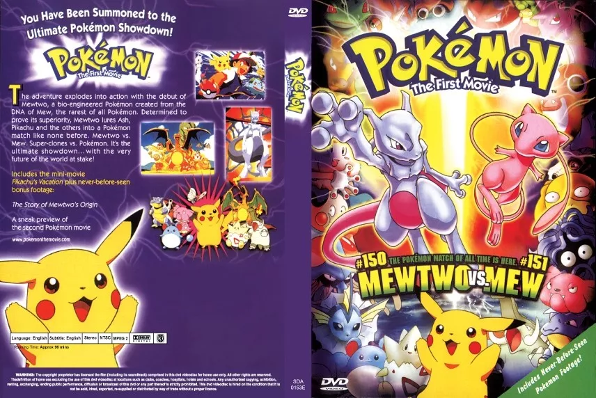 Pokemon The First Movie: Mew Two VS. Mew (1st Movie) ~ English Version ~  Seal ~