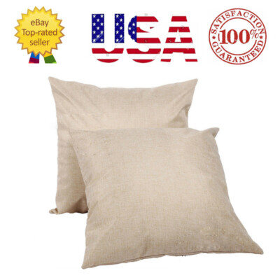 【SALE】100Pcs 20'' x 20'' Sublimation Blanks Linen Throw Pillowcases Cushion Cover