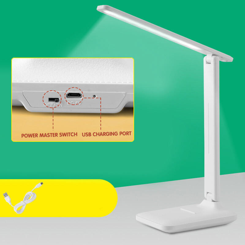 Touch LED Desk Lamp Bedside Study Reading Table Light USB Ports