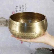 Bowl Yoga Meditation Gong Nepal Handmade Tibet Buddha Chanting Bowl Brass