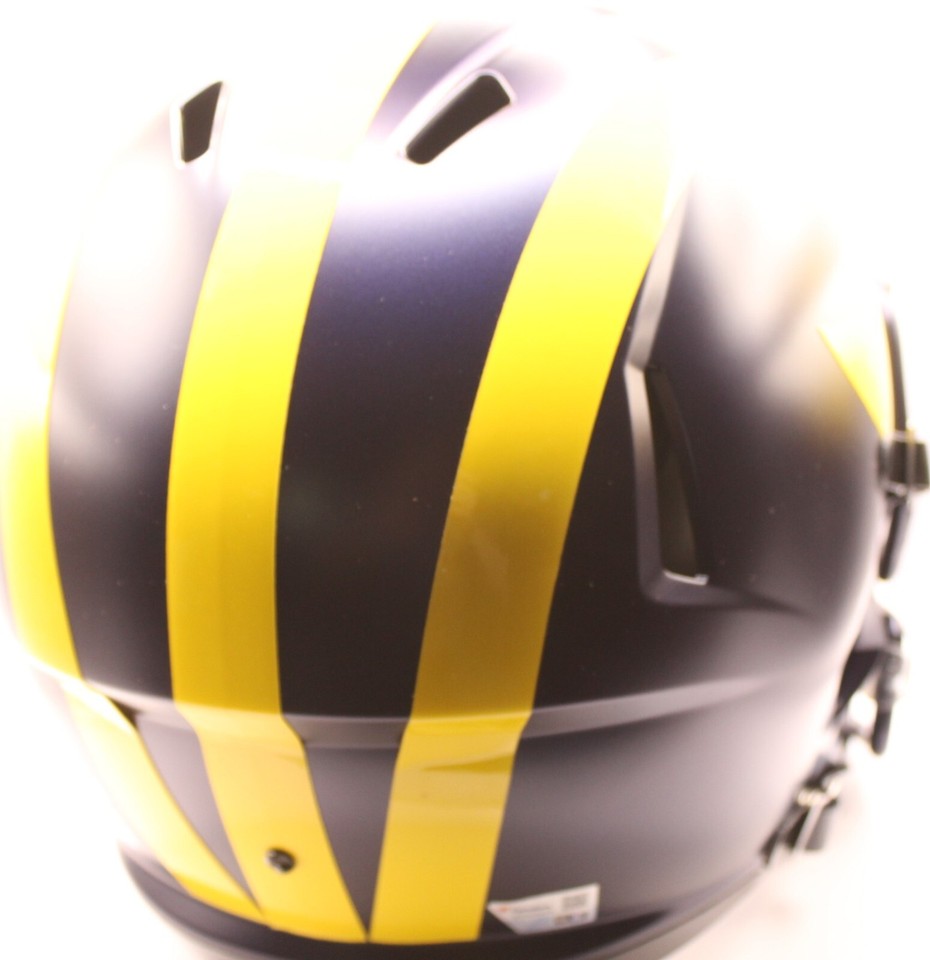 JIM HARBAUGH Signed Michigan Speed Replica Full Size Helmet - FANATICS