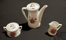 Porcelain Tea Set, Small Chip On Spout Tea Pot, Small Chip On Sugar Bowl