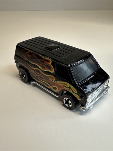 Vintage Hot Wheels Redline 1974 FLYING COLORS SUPER VAN BLACK FLAMES - Picture 17 of 24
