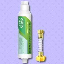 Hose Water Filter with Hose Protector,Reduces Chlorine, dor, Calcium