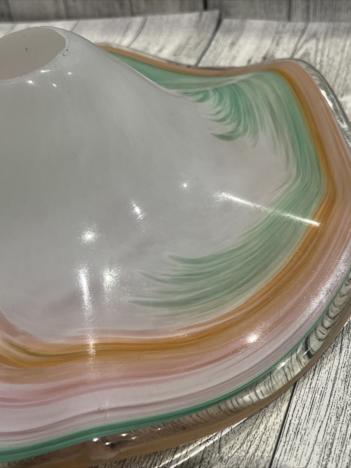 Murano Glass Wavy Bowls Lot Of 2 Crystal Clear Decor Accents eBay
