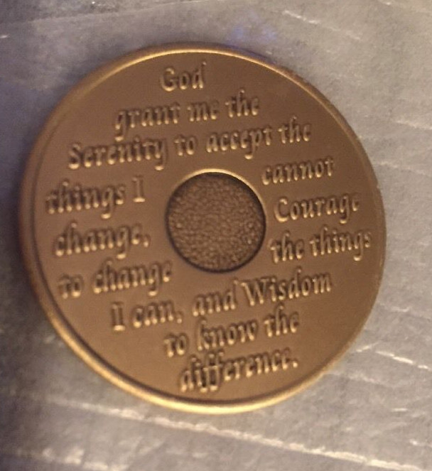Alcoholics Anonymous 3 Month 90 Days Coin Chip Medallion Medal Token AA ...
