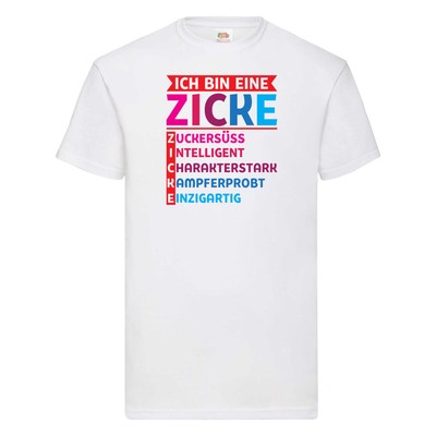 Ich bin eine Zicke | Definition süßes | Mädchen T-Shirt Weiß