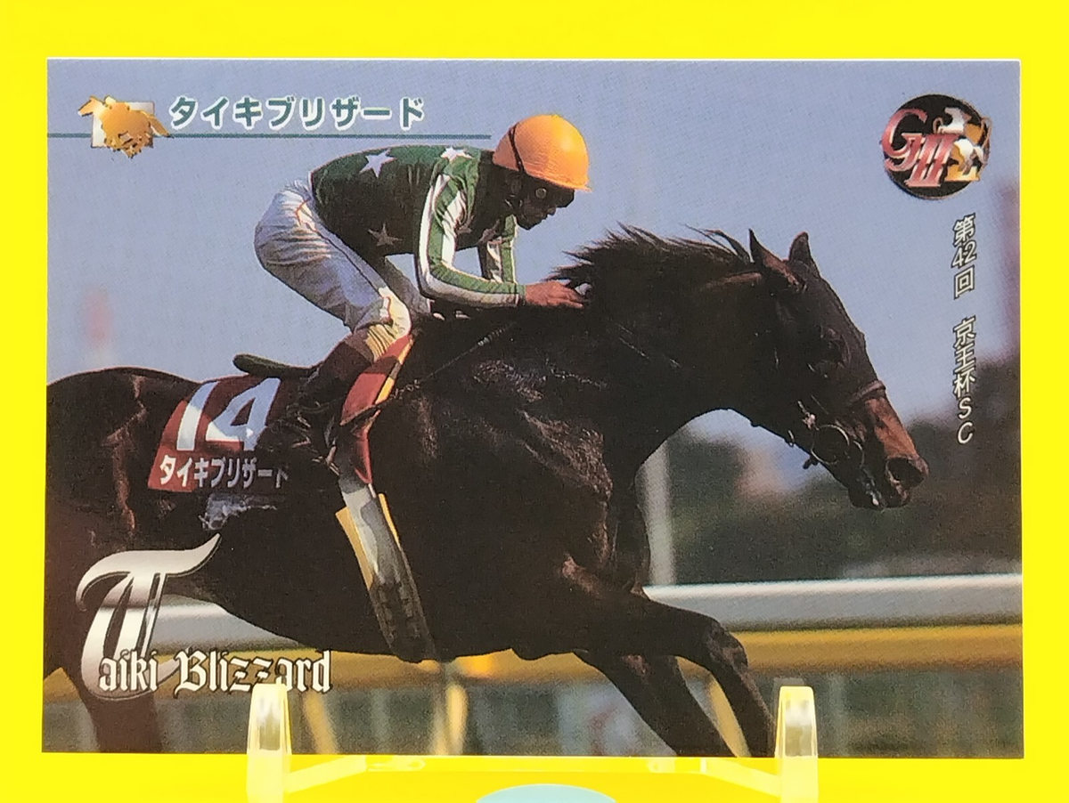 Ｔａｉｋｉページ Taiki Blizzard / Thoroughbred Horse Racing Card Vintage TCG BANDAI