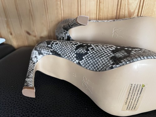 Décolleté donna NY & C Kailynn pelle di serpente beige donna taglia 11 - Foto 6 di 8