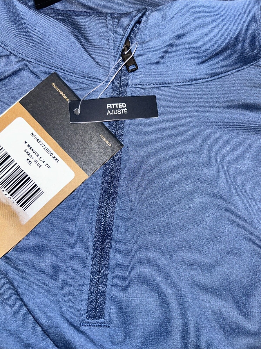 The North Face 1/4 Zip Pullover Men's 2XLarge Shady Blue