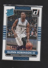 GLENN ROBINSON III 2014-15 PANINI DONRUSS PURPLE PRESS PROOF ROOKIE CARD #227