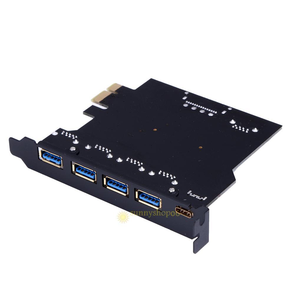  PCI-E to USB 3.1 type-c 4 Port PCI Express Expansion Card 19-Pin Power 5Gbps - Picture 3 of 8
