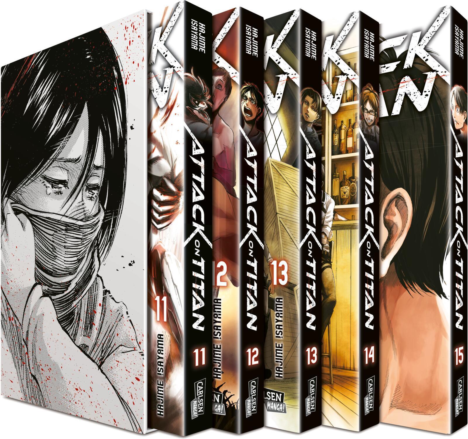 Thumbnail - Attack On Titan, Bände 11-15 Sammelschuber Mit Extra | Isayama, Hajime