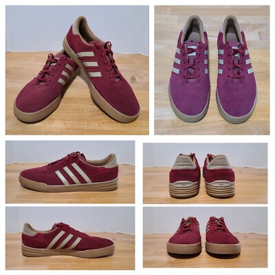 Adidas Originals Triad Skateboarding Suede Shoes Mens Sz 10 Gum Bottoms Maroon 
