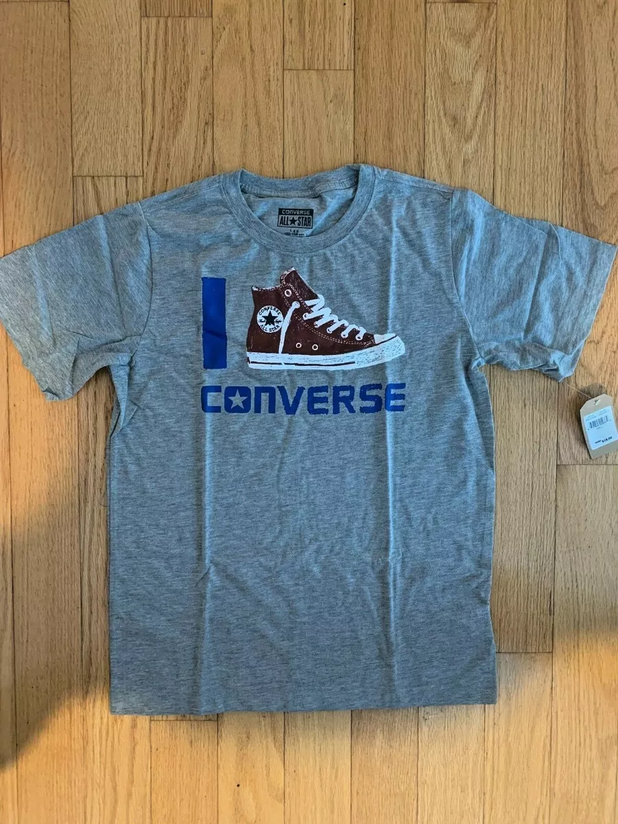 Converse t shirt kids deals blue