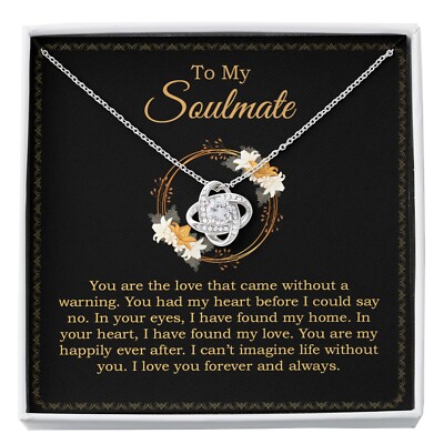 To My Soulmate Necklace, Soulmate Gift, Soulmate Necklace, Gift for Wife