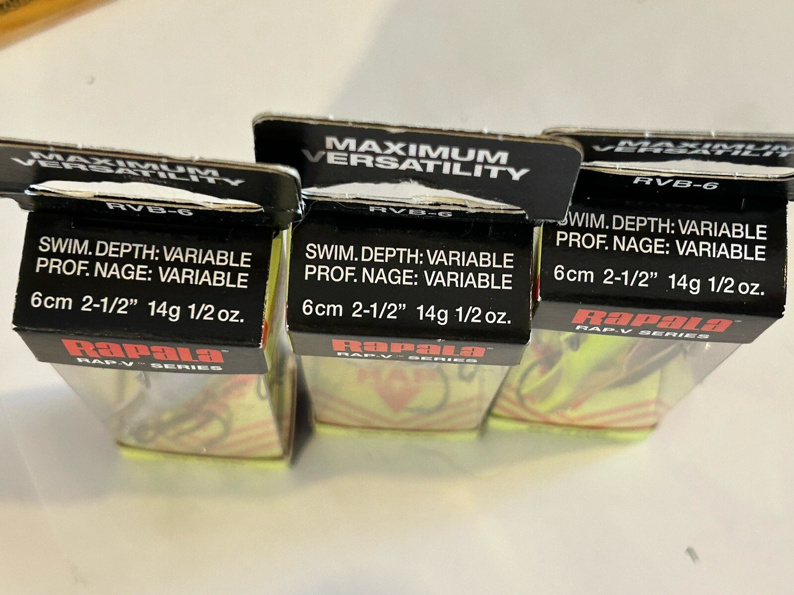 LOT OF 3 Rapala rapv rvb6 rvb06 blade bait lipless crankbaits 3