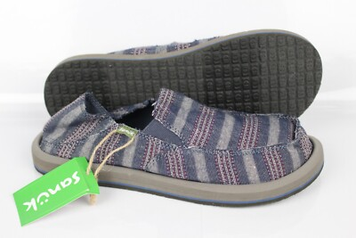 #ad Sanuk Youth Sidwalk Surfer Blanket Slip On Shoes Inidigo 1138850 $20.39