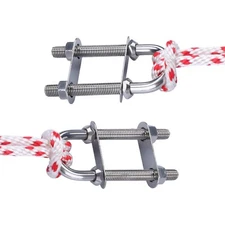 2X Marine Boat Stainless Steel Stern Bow Eye Tie Down U Bolt 3" thread Length 