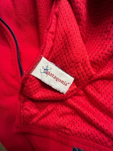 Patagonia Vest Kids XL (14) Red/Lime Green Poly Fleece Full Zip Outdoor, School - Picture 5 of 7