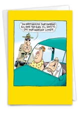 1 Funny Anniversary Card with Envelope - Nagging Wife C6367ANG