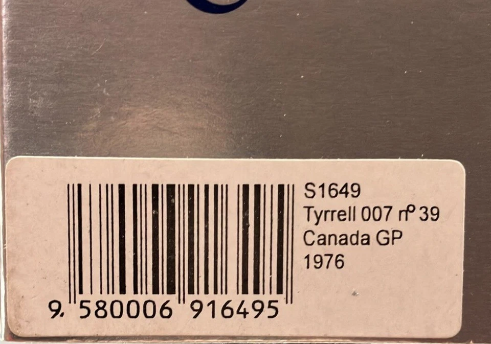 Spark 1/43 Tyrrell 007 #39 Canada GP 1976 O. Stuppacher #S1649 - Image 4 of 4