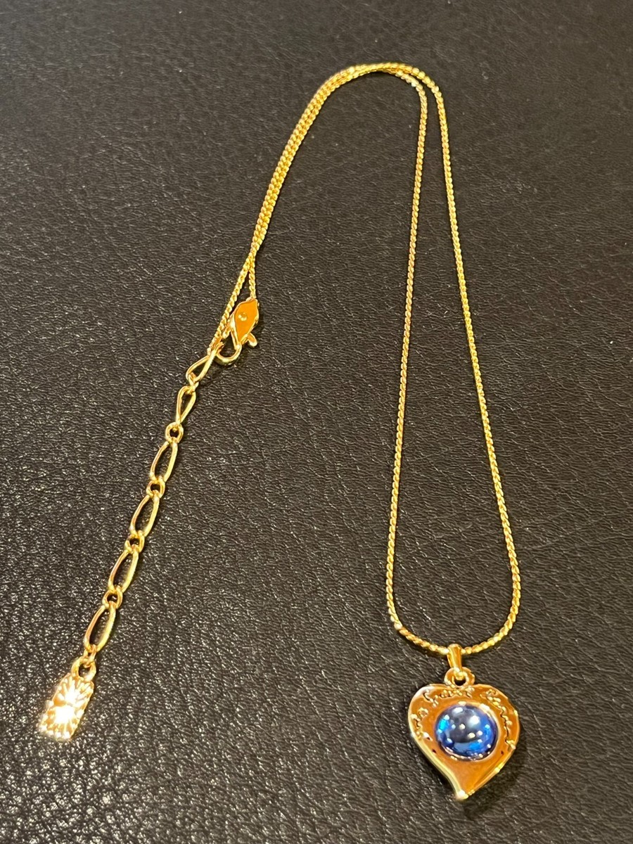 アクセサリー Yves Saint Laurent Heart Gold necklace YVES SAINT LAURENT heart necklace pendant – Vintage Carwen