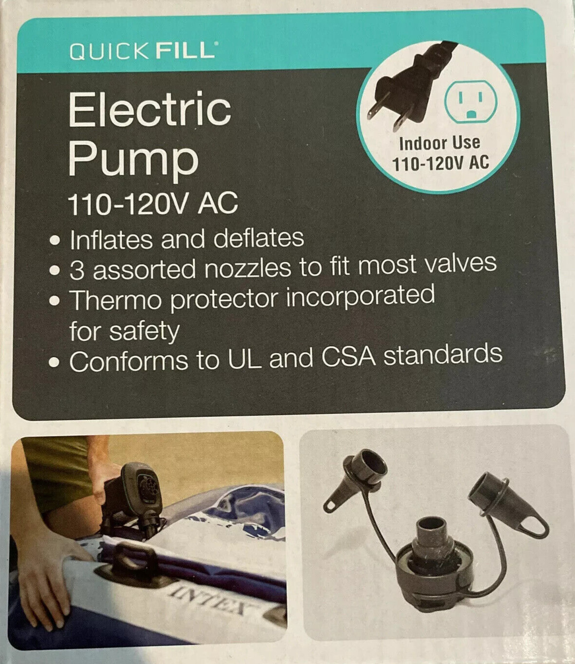 Intex 66639E Pool Pump 5.5 in. H x 5.375 in. W x 5.375 in. L