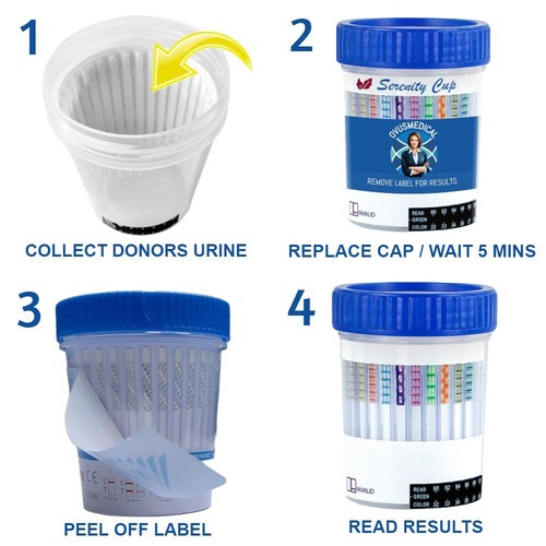 Drug Test Kit 12-Panel Urine Test Cups with FYL & ETG (PK/15) M-F Ovus Medical - Picture 2 of 11