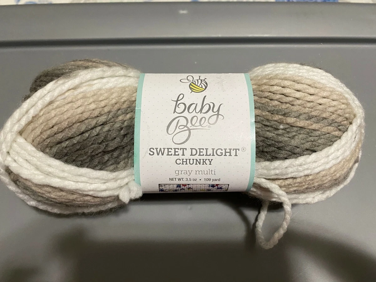 Hobby Lobby Baby Bee Sweet Delight Chunky Yarn - Gray Multi - FREE