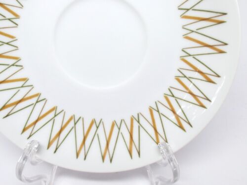 Seyei PANAMA Saucer(s) #1401 Fine China of Japan Mid-Century Criss-Cross - Picture 3 of 8