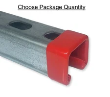 Plastic Safety RED Open End Caps Unistrut Channel 1-5/8'' X 1-5/8'' #4884R
